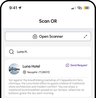 Peraxion QR scan screen